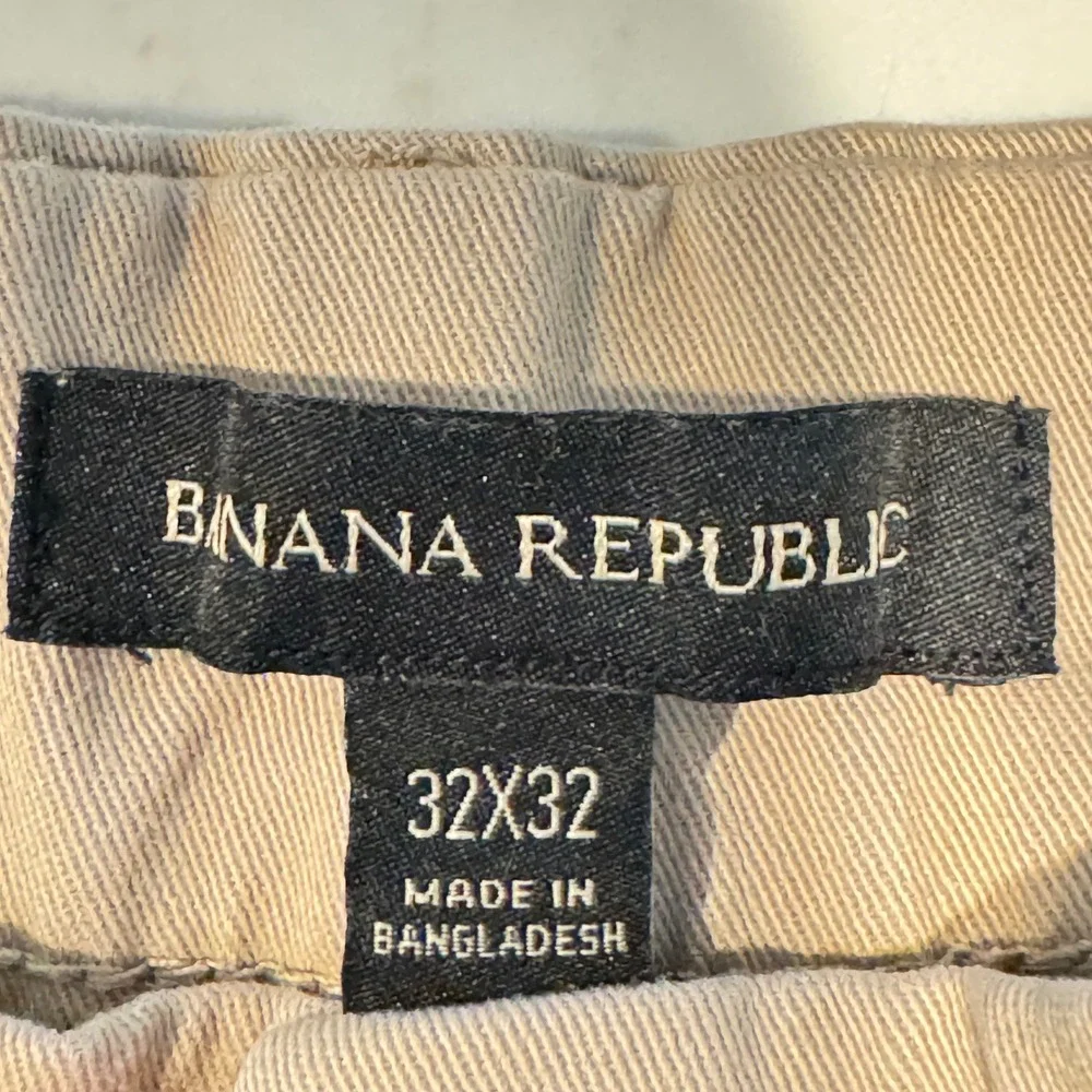 Banana Republic Chino Pants Mens 32x32 Tan Cotton Stretch Straight Leg Casual